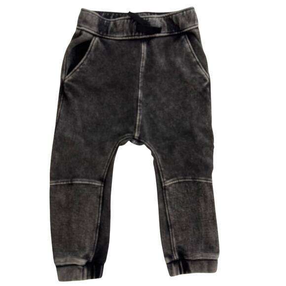 H&M Gray Acid Wash Moto Joggers Biker Pants Size 18 Months (US) New - Picture 2 of 4